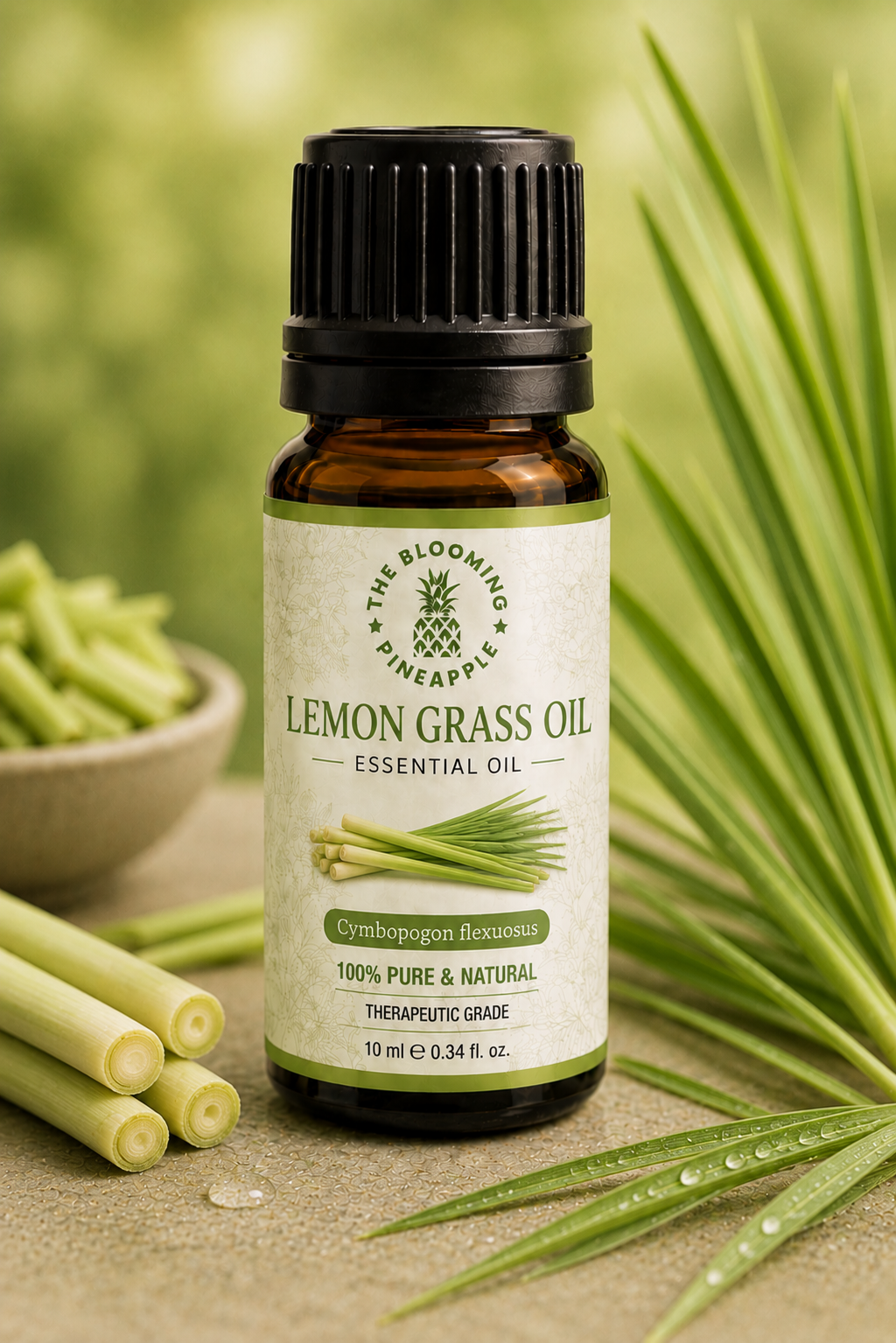 Lemongrass Essential Oil (Cymbopogon flexuosus) - 10ml