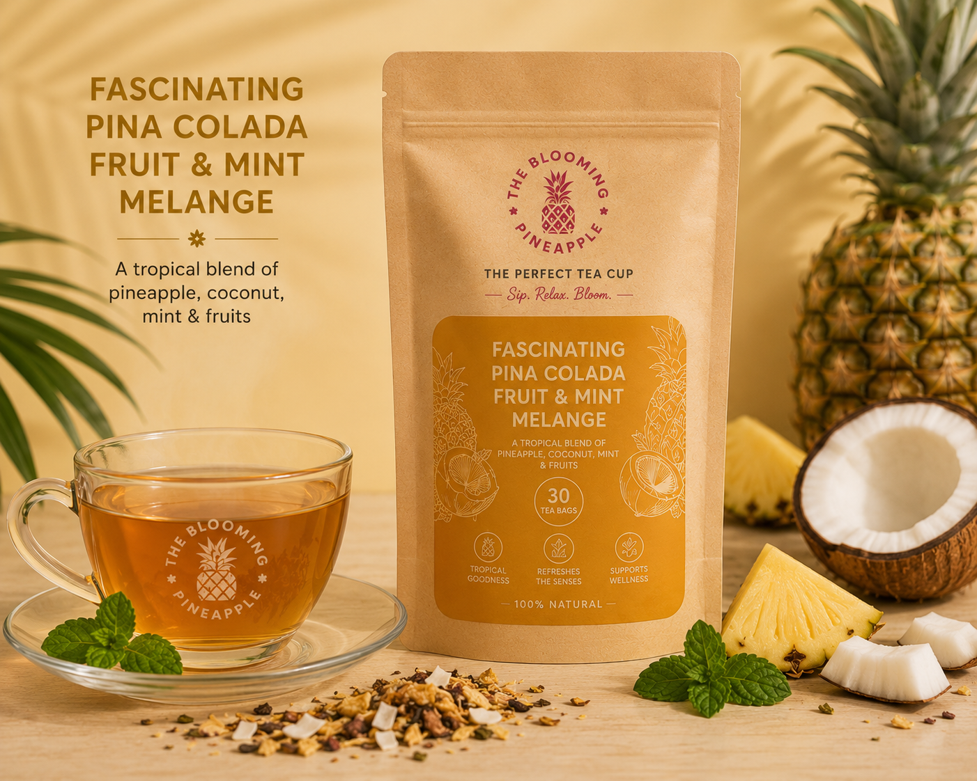 Fascinating Pina Colada Fruit & Mint Melange - 30 Tea Bags - Image 3